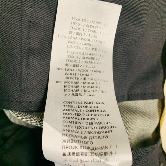 ALEXANDER MCQUEEN Size 38 Black Grey Two Tone Wool Flat Front Dress Pants - Picture 7 of 9